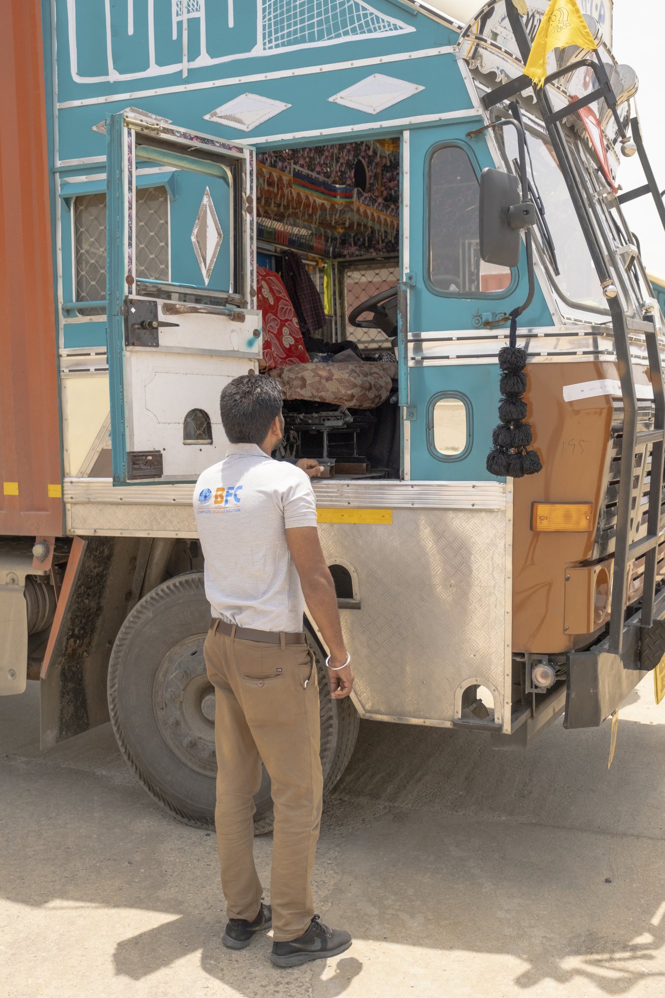A BFC driver with his truck